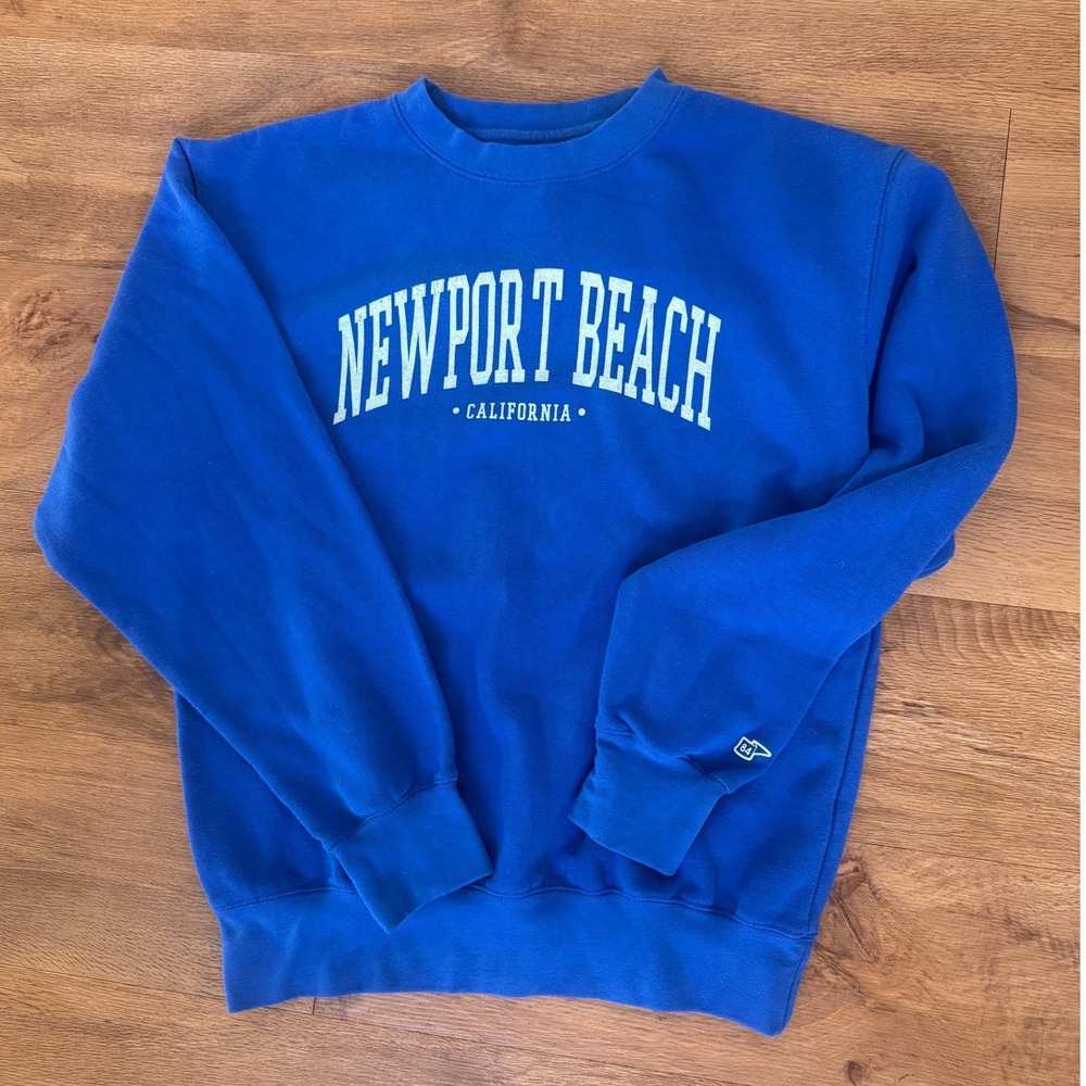 Blue 84 Newport Beach California Graphic Sweatshirt Royal Blue Mens Small